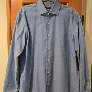 BOSS Men's Blue Shirt